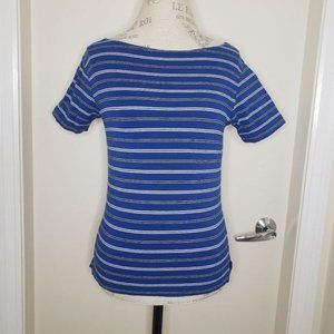 Liz?Claiborne 90s blue stripe tshirt